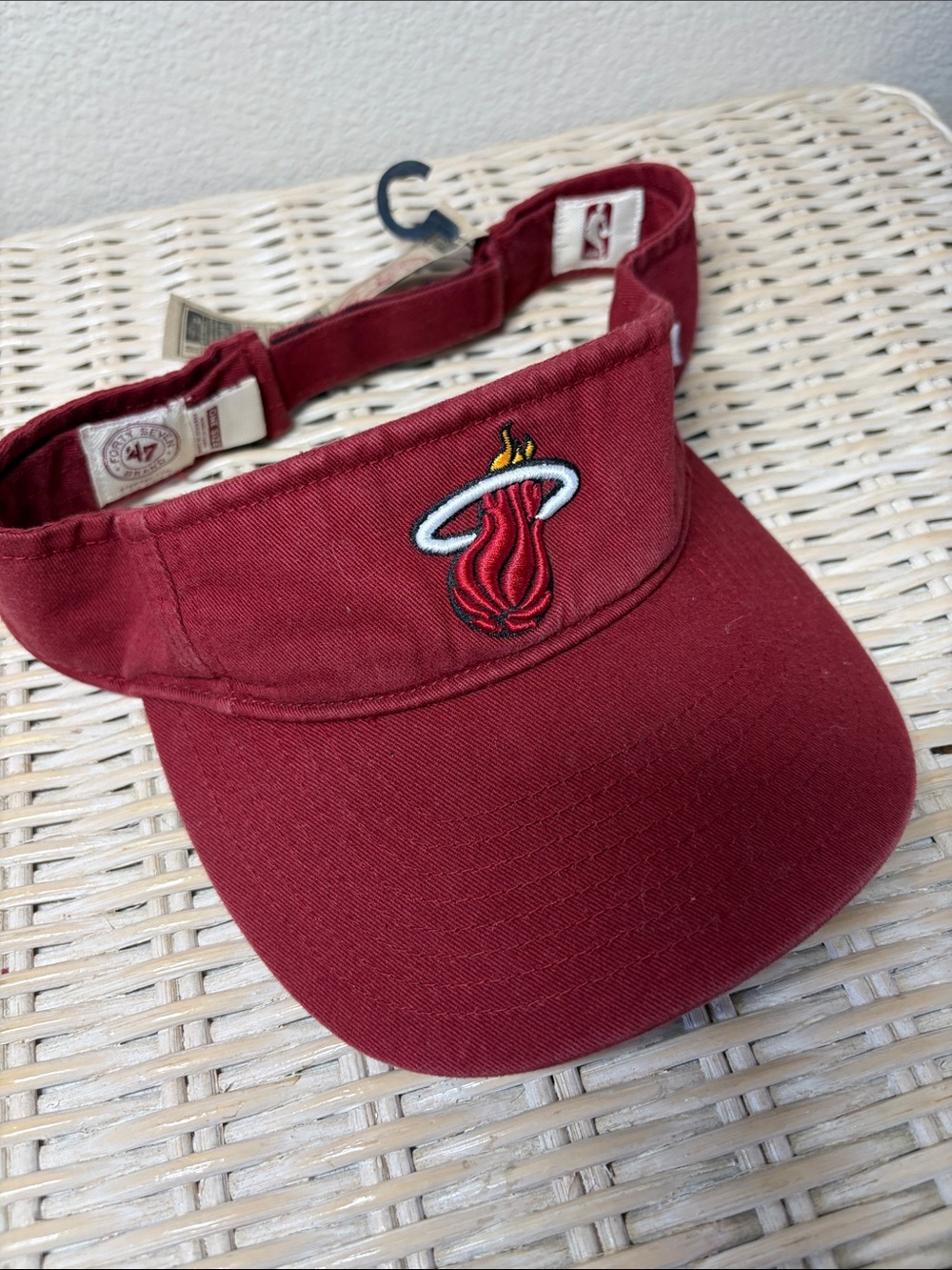 47 Women's Maroon Miami Heat Visor with Team Flame Logo
